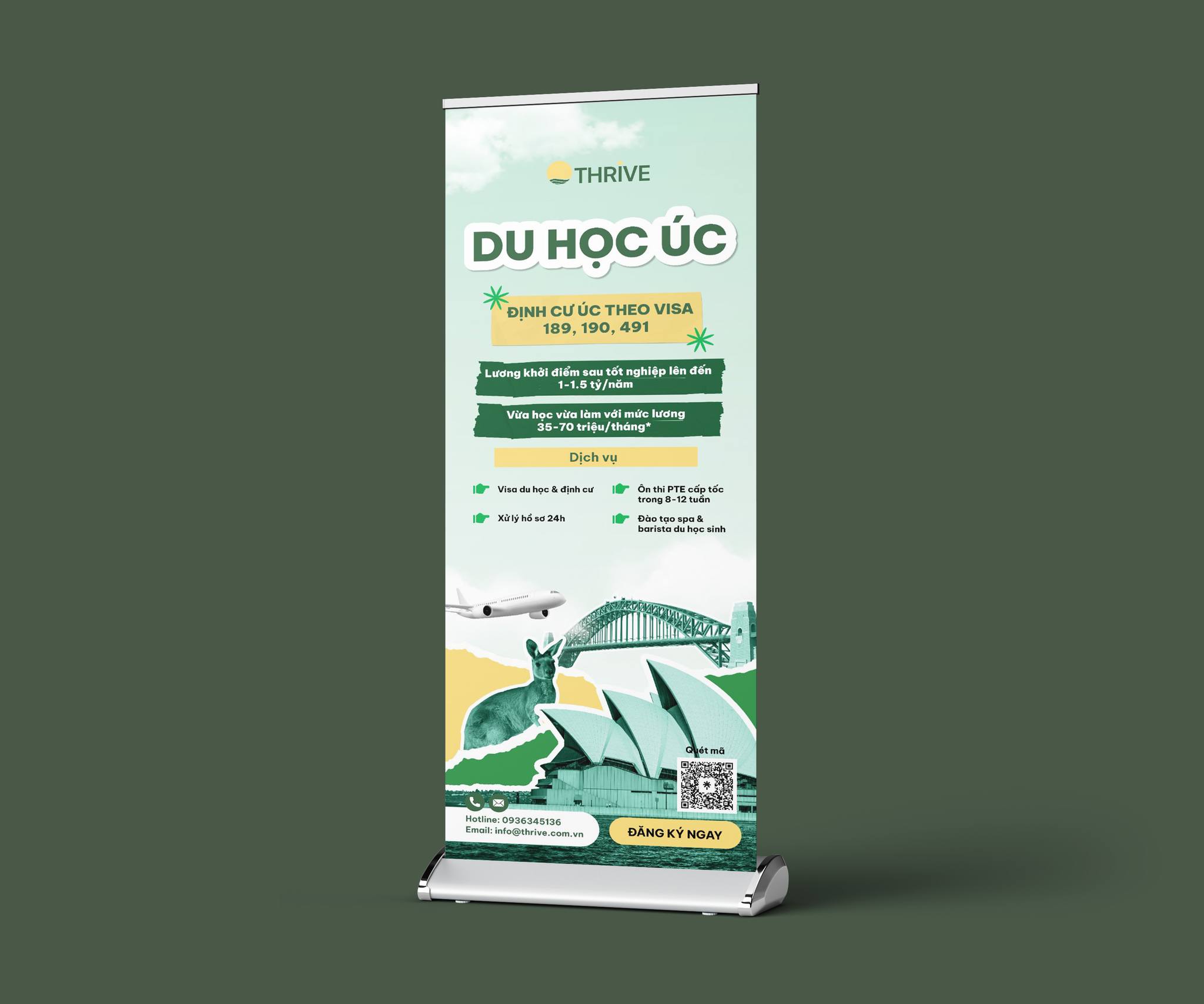 In standee du học