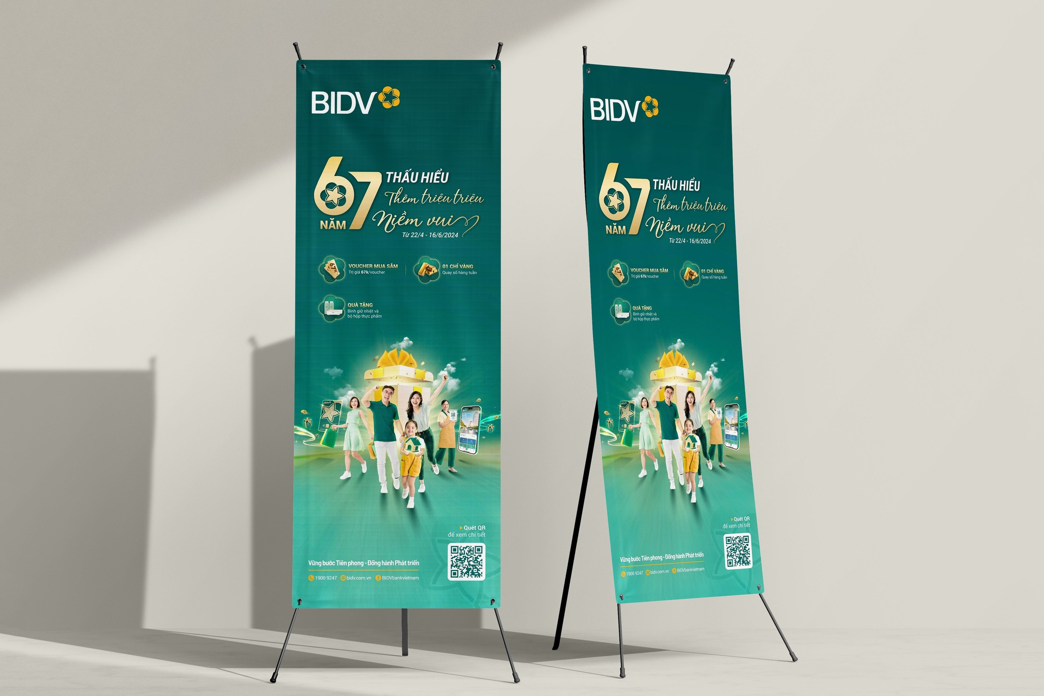 X Stand Advertising Banner Mockup tại In Hà Nội