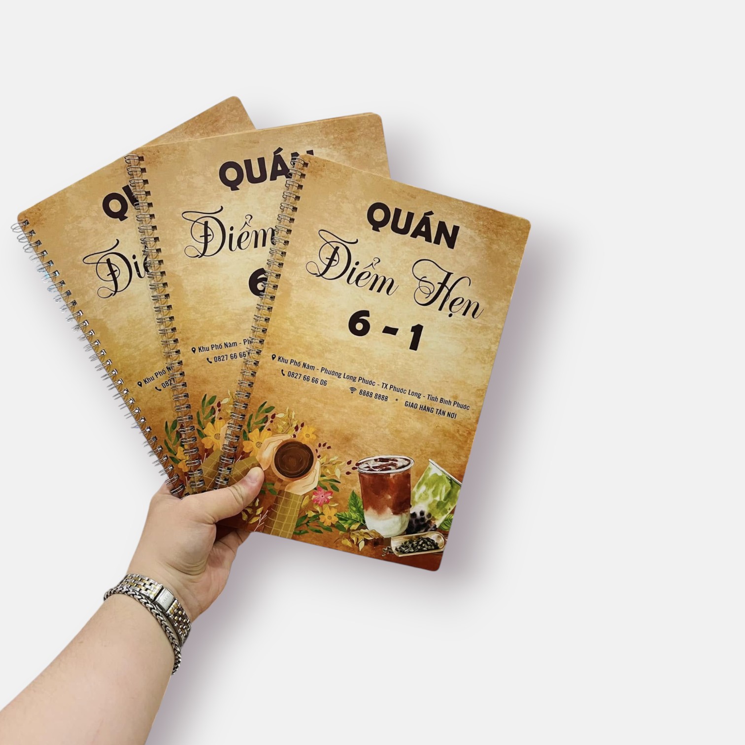 Menu nhựa PVC 4 lớp quán ăn