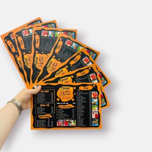 Menu quán trà -In Hà Nội