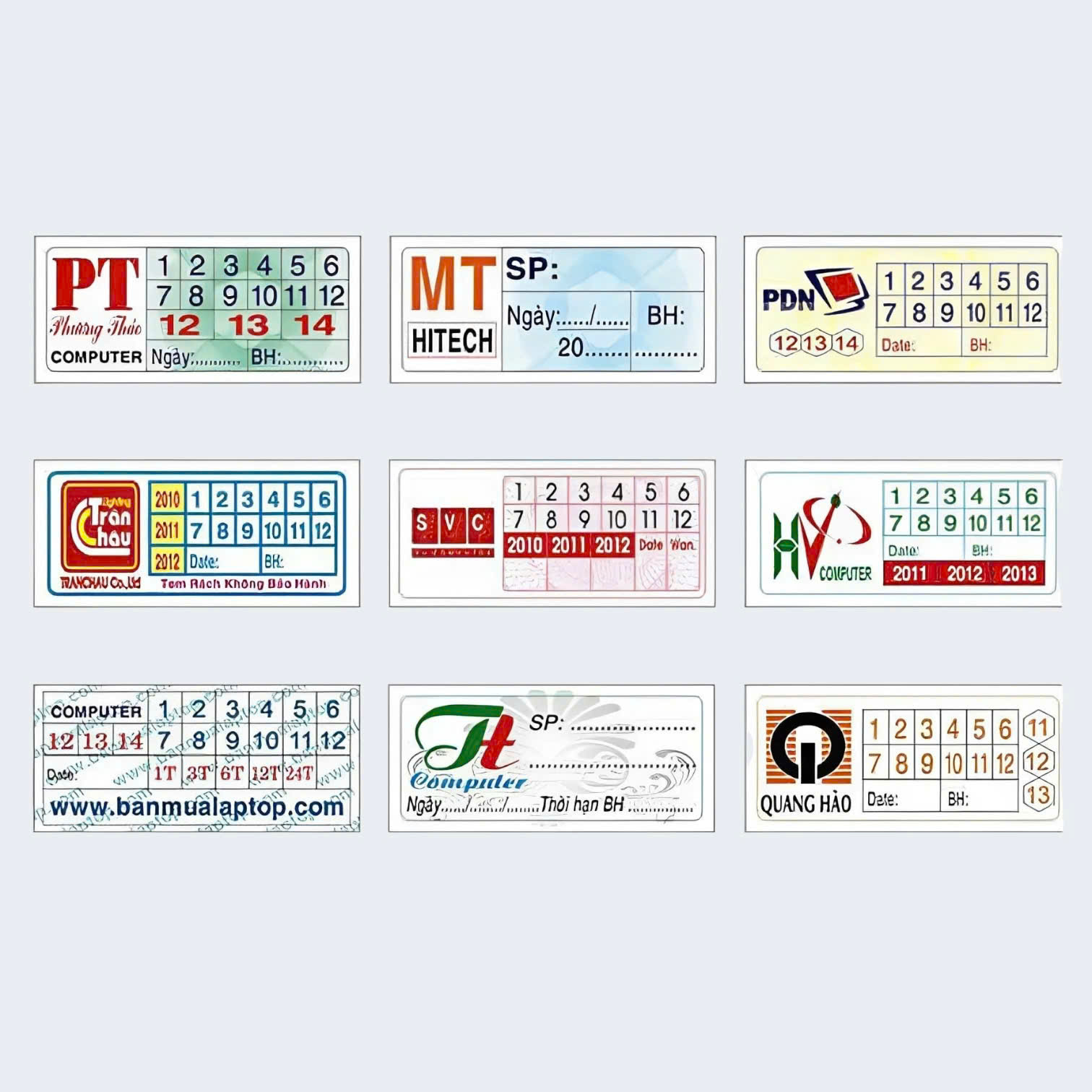 Mẫu tem vỡ máy tính – điện tử