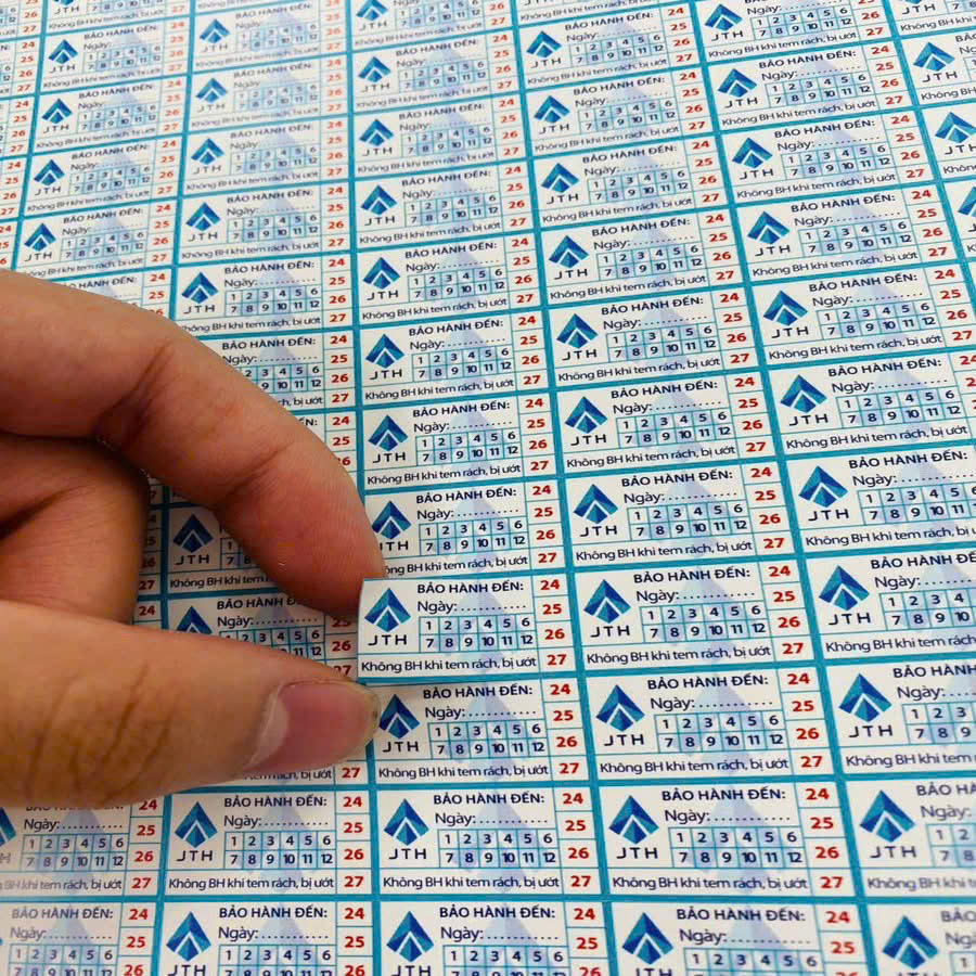 Tem vỡ hình cỡ 1.2x1.8cm cho phụ kiện