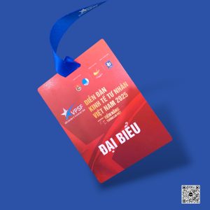 In thẻ đại biểu bản to PVC 4 lớp cao cấp