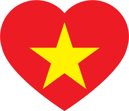 Vector cờ Tổ Quốc trái tim