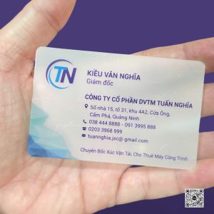 In card visit nhựa mờ 200gsm