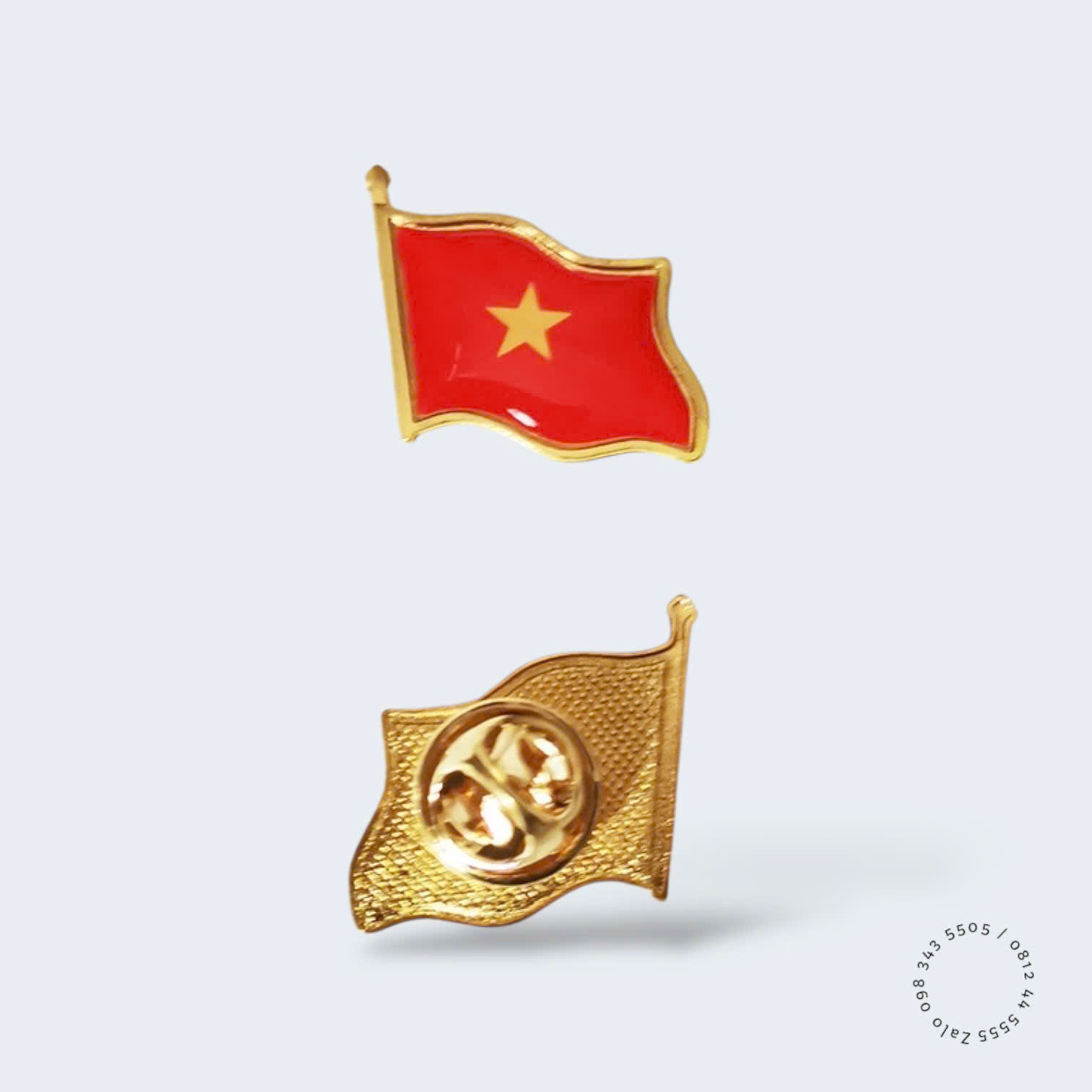 In huy hiệu cờ Việt Nam cài áo