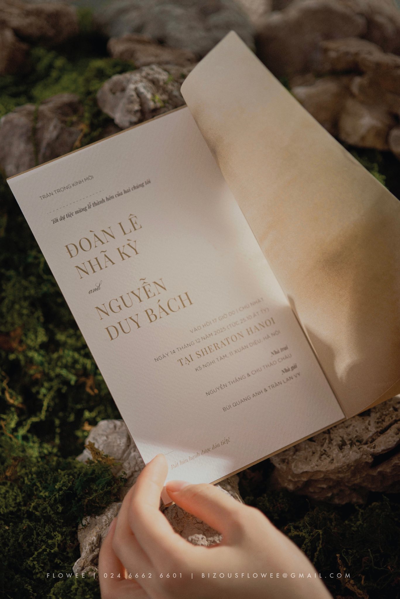 kích thước thiệp mời sự kiện đám cưới